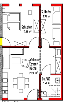 Grundriss Ferienwohnung 2